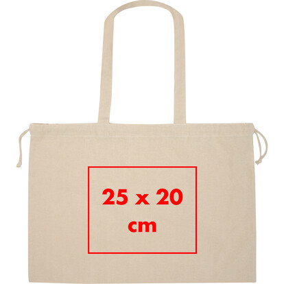 Bio Baumwolltasche mit Verschluss Imola,beige, A-Nr.: 322113 - 05