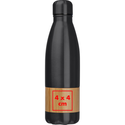 Edelstahlflasche Kobe,schwarz, A-Nr.: 322703 - 04