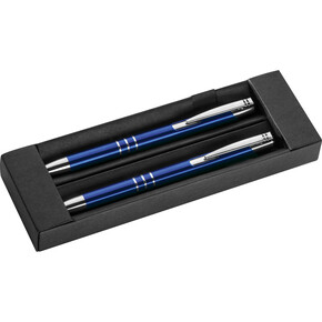 Metall Schreibset Claremont,blau, A-Nr.: 333004 - 01 Metall Schreibset Claremont,blau, A-Nr.: 333004 - 01