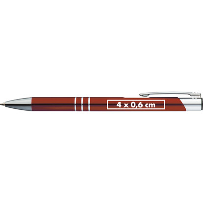 Metall Kugelschreiber Ascot,burgund, A-Nr.: 333902 - 04