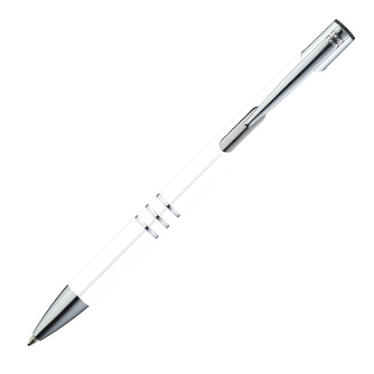Metall Kugelschreiber Ascot,weiss, A-Nr.: 333906 - 03