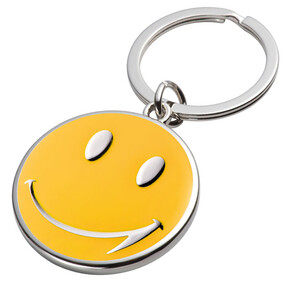 Schlüsselanhänger Smile,gelb, A-Nr.: 347408 - 01 Schlüsselanhänger Smile,gelb, A-Nr.: 347408 - 01