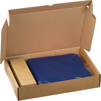 2in1-Set XL Fleecedecke + Thermoskanne Liverpool, dunkelblau, A-Nr.: 347844 - 01