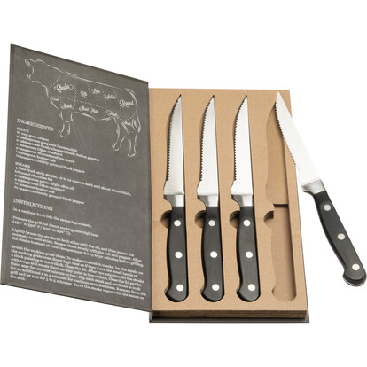 4er Steakmesserset London,schwarz, A-Nr.: 356103 - 02