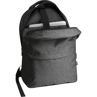 RPET Rucksack Rimini,schwarz, A-Nr.: 366003 - 02
