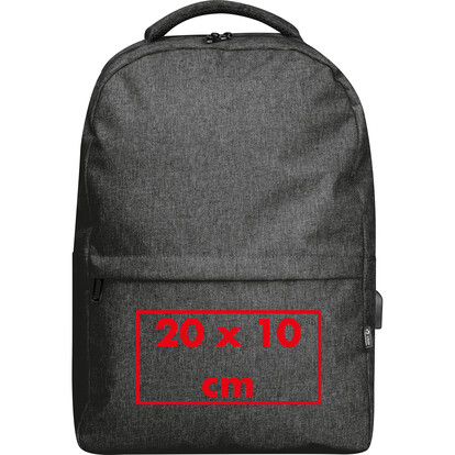 RPET Rucksack Rimini,schwarz, A-Nr.: 366003 - 05