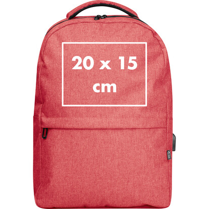 RPET Rucksack Rimini,rot, A-Nr.: 366005 - 04
