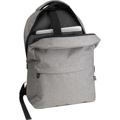 RPET Rucksack Rimini,grau, A-Nr.: 366007 - 02