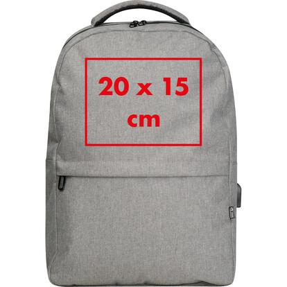 RPET Rucksack Rimini,grau, A-Nr.: 366007 - 04