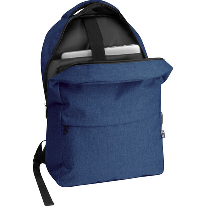 RPET Rucksack Rimini,dunkelblau, A-Nr.: 366044 - 02