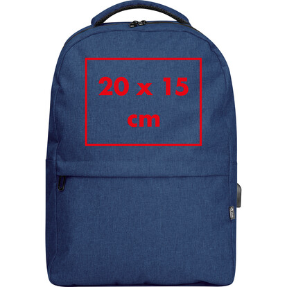 RPET Rucksack Rimini,dunkelblau, A-Nr.: 366044 - 04
