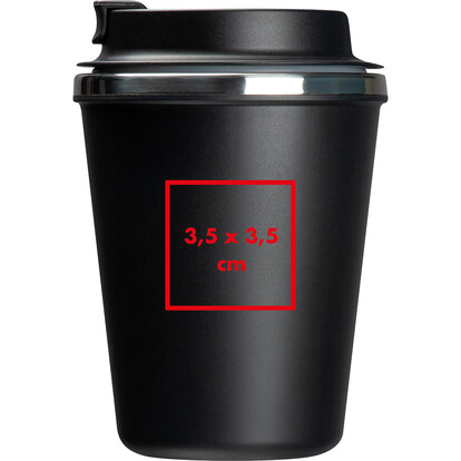 Doppelwandiger Trinkbecher Buffalo,schwarz, A-Nr.: 373003 - 04