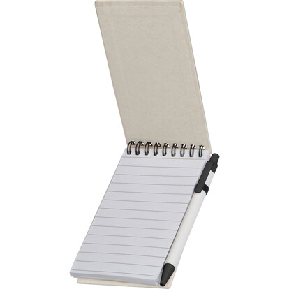 Recycelter Spiralblock aus Milchkarton Austin,beige, A-Nr.: 374613 - 03