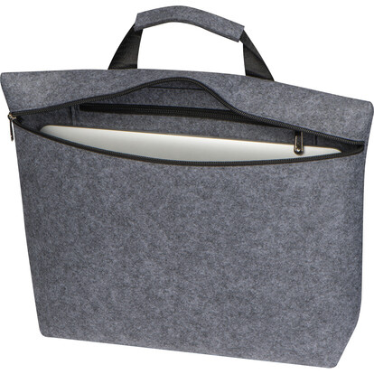 PET Filz Laptoptasche Lugano, grau, A-Nr.: 375507 - 02 PET Filz Laptoptasche Lugano, grau, A-Nr.: 375507 - 02
