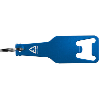 Flaschenöffner aus recyceltem Aluminim Malmö,blau, A-Nr.: 376404 - 02
