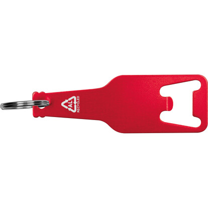 Flaschenöffner aus recyceltem Aluminim Malmö,rot, A-Nr.: 376405 - 02