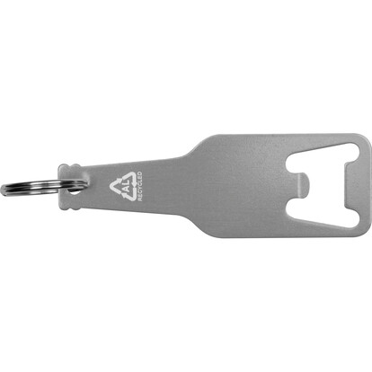 Flaschenöffner aus recyceltem Aluminim Malmö,grau, A-Nr.: 376407 - 02