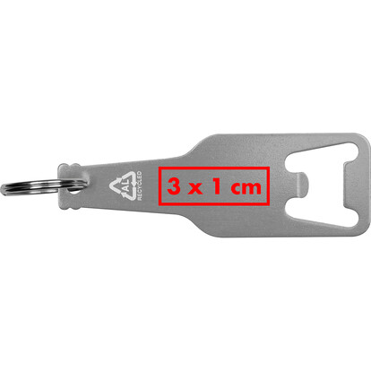 Flaschenöffner aus recyceltem Aluminim Malmö,grau, A-Nr.: 376407 - 04
