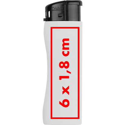 Elektronikfeuerzeug Mouscron,weiss, A-Nr.: 377706 - 04