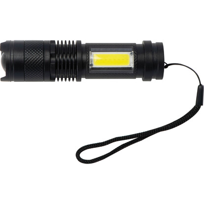 Wiederaufladbare Taschenlampe Aarhus,schwarz, A-Nr.: 385203 - 02