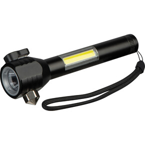 Wiederaufladbare Taschenlampe Trent,schwarz, A-Nr.: 412803 - 01 Wiederaufladbare Taschenlampe Trent,schwarz, A-Nr.: 412803 - 01