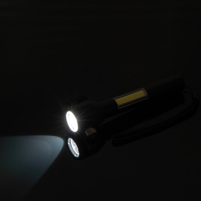 Wiederaufladbare Taschenlampe Trent,schwarz, A-Nr.: 412803 - 02