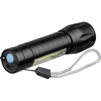 Wiederaufladbare Taschenlampe Tokyo,schwarz, A-Nr.: 415003 - 02