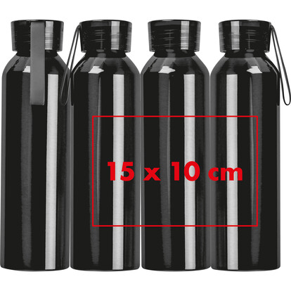 Recycelte Aluminiumflasche Cork,schwarz, A-Nr.: 424703 - 05