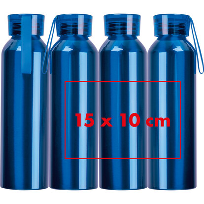 Recycelte Aluminiumflasche Cork,blau, A-Nr.: 424704 - 05