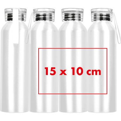 Recycelte Aluminiumflasche Cork,weiss, A-Nr.: 424706 - 05
