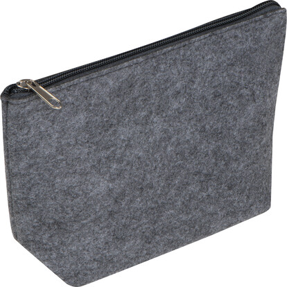 PET Kosmetiktasche Cremona, anthrazit, A-Nr.: 424977 - 01 PET Kosmetiktasche Cremona, anthrazit, A-Nr.: 424977 - 01