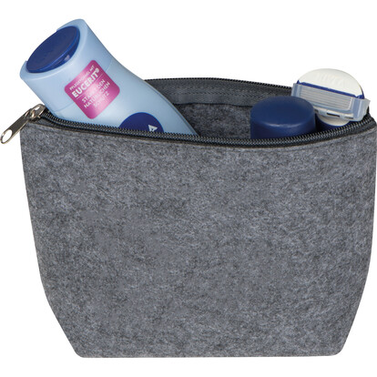 PET Kosmetiktasche Cremona, anthrazit, A-Nr.: 424977 - 02 PET Kosmetiktasche Cremona, anthrazit, A-Nr.: 424977 - 02