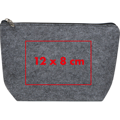 PET Kosmetiktasche Cremona, anthrazit, A-Nr.: 424977 - 04 PET Kosmetiktasche Cremona, anthrazit, A-Nr.: 424977 - 04