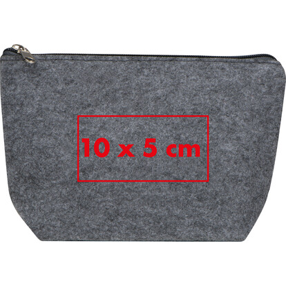 PET Kosmetiktasche Cremona, anthrazit, A-Nr.: 424977 - 05 PET Kosmetiktasche Cremona, anthrazit, A-Nr.: 424977 - 05