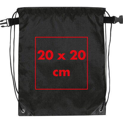 PET Sportbeutel Montevideo, schwarz, A-Nr.: 432603 - 04