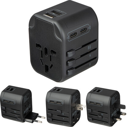 Reiseadapter Maracena,schwarz, A-Nr.: 432903 - 01