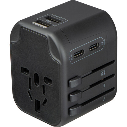 Reiseadapter Maracena,schwarz, A-Nr.: 432903 - 02