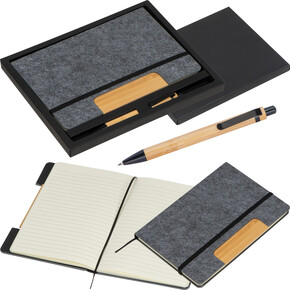 A5 Notizbuchset Walsall,grau, A-Nr.: 437907 - 01 A5 Notizbuchset Walsall,grau, A-Nr.: 437907 - 01