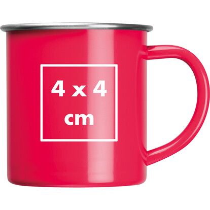 Stahltasse Trezzo,rot, A-Nr.: 438005 - 04