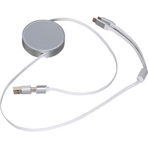 Ladekabel aus recyceltem Aluminium Ostend,grau, A-Nr.: 451307 - 01 Ladekabel aus recyceltem Aluminium Ostend,grau, A-Nr.: 451307 - 01