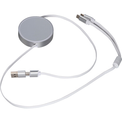 Ladekabel aus recyceltem Aluminium Ostend,grau, A-Nr.: 451307 - 01