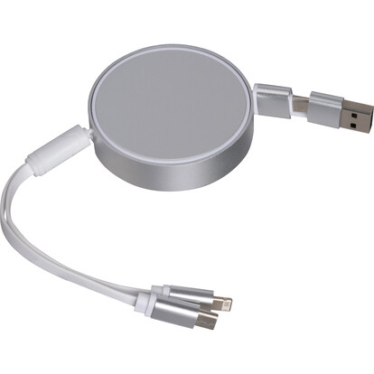 Ladekabel aus recyceltem Aluminium Ostend,grau, A-Nr.: 451307 - 02