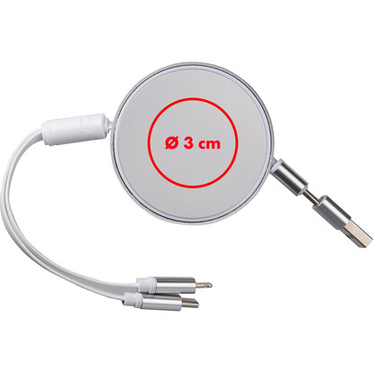 Ladekabel aus recyceltem Aluminium Ostend,grau, A-Nr.: 451307 - 04
