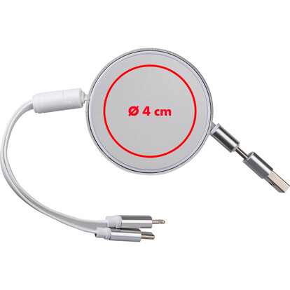 Ladekabel aus recyceltem Aluminium Ostend,grau, A-Nr.: 451307 - 05