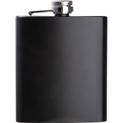 Edelstahl Flachmann Sheffield,schwarz, A-Nr.: 481103 - 03