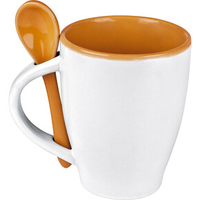 Keramiktasse Palermo,orange, A-Nr.: 509510 - 01 Keramiktasse Palermo,orange, A-Nr.: 509510 - 01