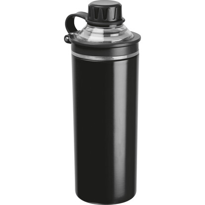 Doppelwandige Edelstahlflasche Monza,schwarz, A-Nr.: 524203 - 01