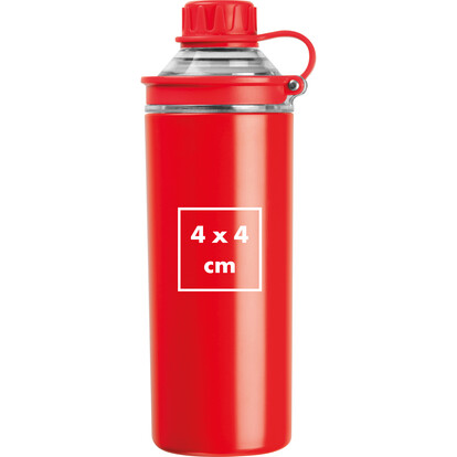 Doppelwandige Edelstahlflasche Monza,rot, A-Nr.: 524205 - 04