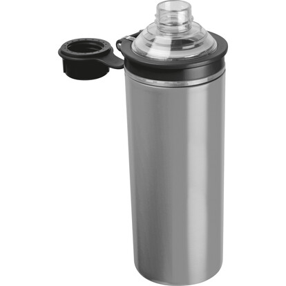 Doppelwandige Edelstahlflasche Monza,grau, A-Nr.: 524207 - 02