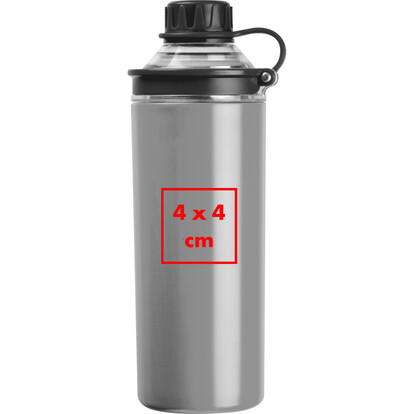 Doppelwandige Edelstahlflasche Monza,grau, A-Nr.: 524207 - 04